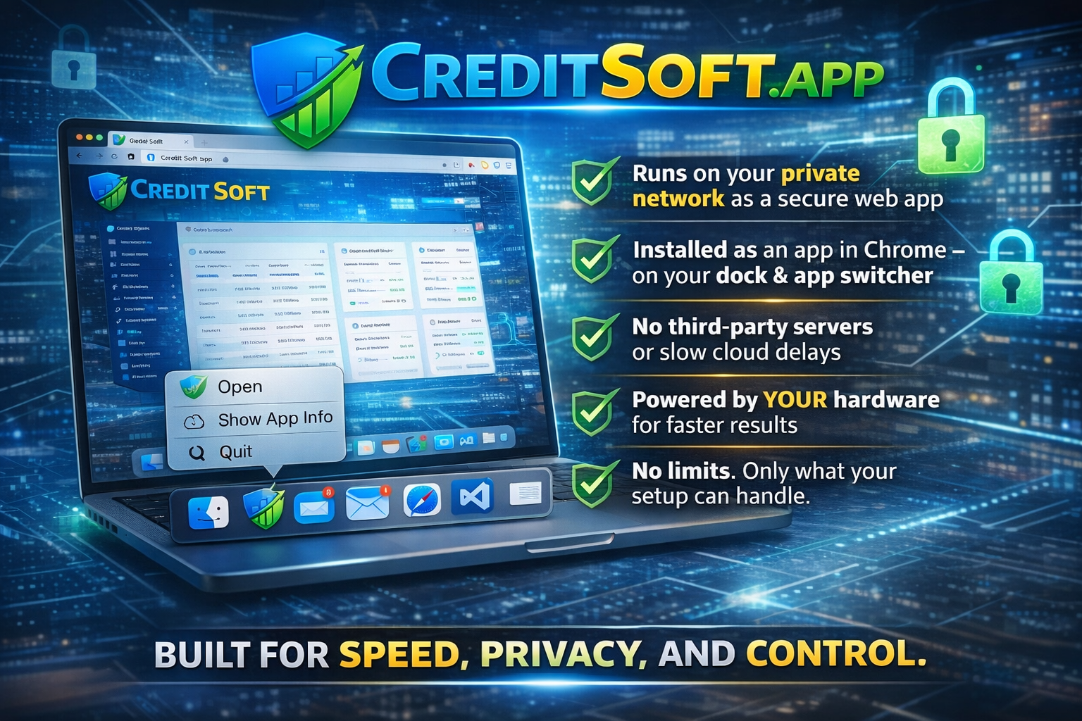 CreditSoft app overview